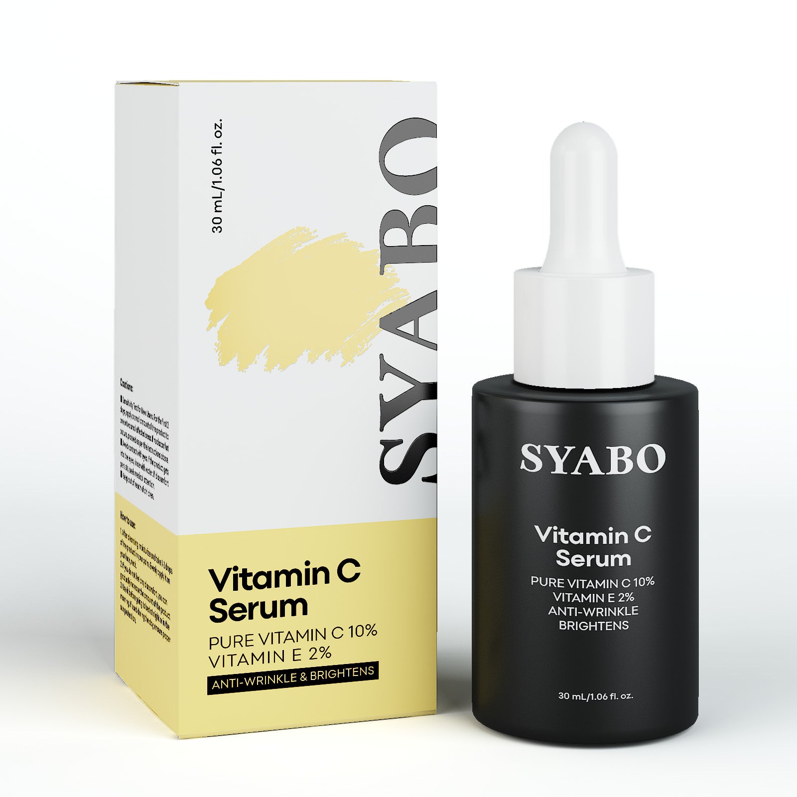 SYABO Vitamin C Face Serum, Anti Aging Facial Serum with Vitamin C, Vitamin E for Dark Spots, Even Skin Tone, Eye Area, Fine Lines & Wrinkles, 1 Fl Oz