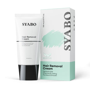 SYABO Hair Removal Cream, Painless Bikini Hair Removal Cream, Body Gel Hair Removal Lotion Soothing & Skin Friendly for Women Men All Skin Types, 5.07 FL OZ