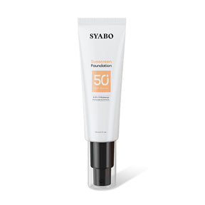 SYABO Makeup Foundation, 4-In-1 Foundation - Broad Spectrum SPF 50+ Sunscreen & Tinted Moisturizer & Concealer & Lightweight Flawless Coverage Foundation, Classic Ivory, 1.7 FL OZ