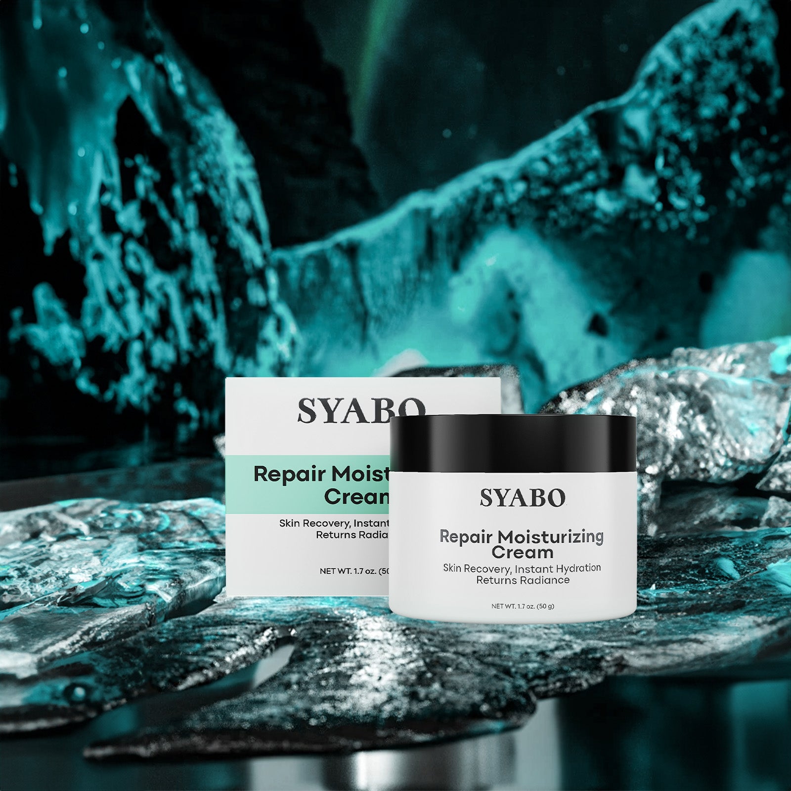 SYABO Repair Face Moisturizer, Daily Anti Aging Face Cream, Fragrance Free Skin Barrier Repair Face Moisturizer, Reduce Deep Wrinkles and Boost Skin for All Skin Types, 1.7 FL OZ