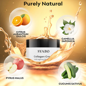 SYABO Collagen Cream, Anti Aging Face Moisturizer, Daily Face Cream Moisturizing, Lifting & Recovery Day & Night Cream for All Skin Types 1.7 FL OZ