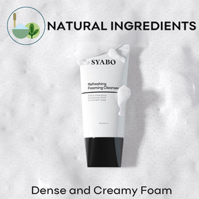 SYABO Refreshing Foaming Facial Cleanser, Gentle Cleansing and Non-irritating, Face Wash for Oil control and Moisturizing 5.07 oz