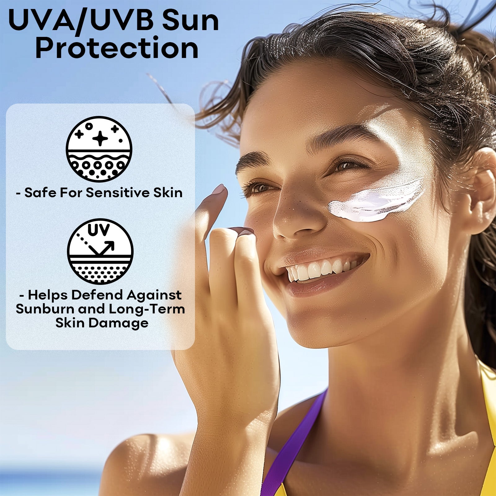 SYABO Mineral Sunscreen, SPF 50+ Sunscreen Lotion with Zinc Oxide, Water Resistant Face Sun Cream, Calms Sensitive Skin and Acne-Prone Skin, Broad Spectrum UVA/UVB Sun Protection, 1.7 FL OZ