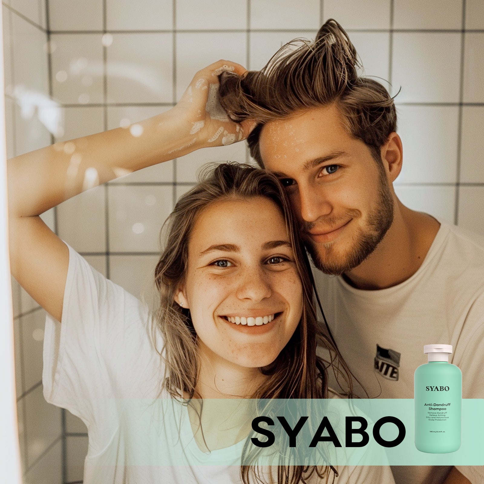 SYABO Anti Dandruff Shampoo for Flaky, Dry, Itchy Scalp, Remove Dandruff and Itching, Soft and Fluffy, Scalp Care and Protect Scalp 10.14 Fl Oz