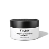 SYABO Deep Pore Clearing Mask, Facial Mask with Amazonian White Clay, Removes Excess Oil, Reducer for Blackhead, Whitehead, Acne and Pores, Tightens Skin Care for Women Men 200ml (7.05 Fl Oz)